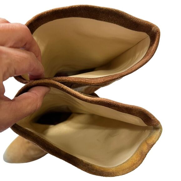 Brian Atwood Tie Dye Suede Women's Brown Ontario Batik Boots Size 6 - Picture 8 of 9